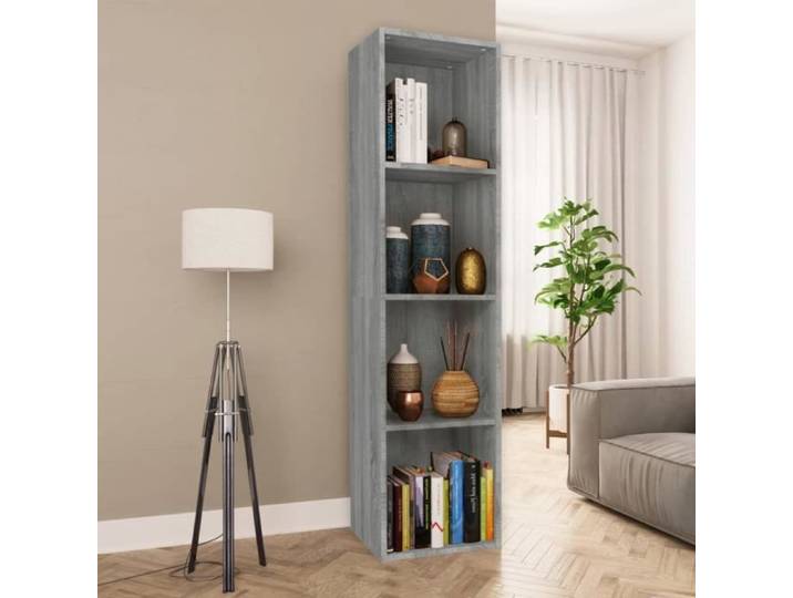 Bibliothèque-Meuble TV Sonoma gris 36x30x143 cm 815247