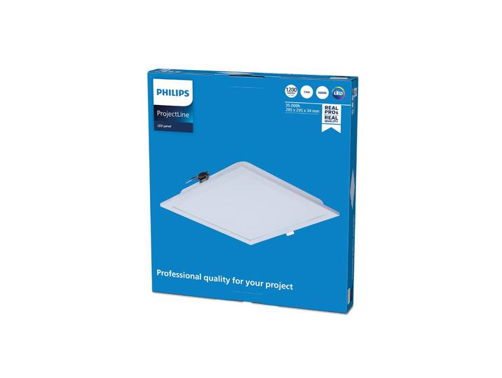 Philips LED Panel ProjectLine, weiß / opal, für Arbeitszimmer / Büro, Metall, LED Panel