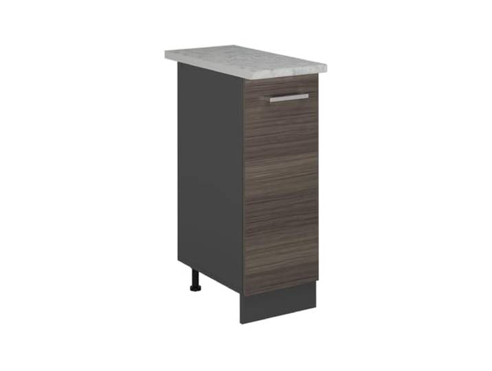 Vicco Apothekerschrank R-Line , Edelgrau/Anthrazit 30 cm 1 Auszug · Arbeitsplatte Marmor · Höhenverst. Füße · 2 Einlegeböden · Frei kombinierbar