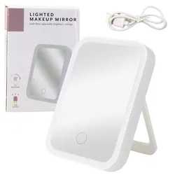 LED-Beleuchtungsspiegel, 3 Beleuchtungsmodi, 90° Neigungswinkel, Weiß