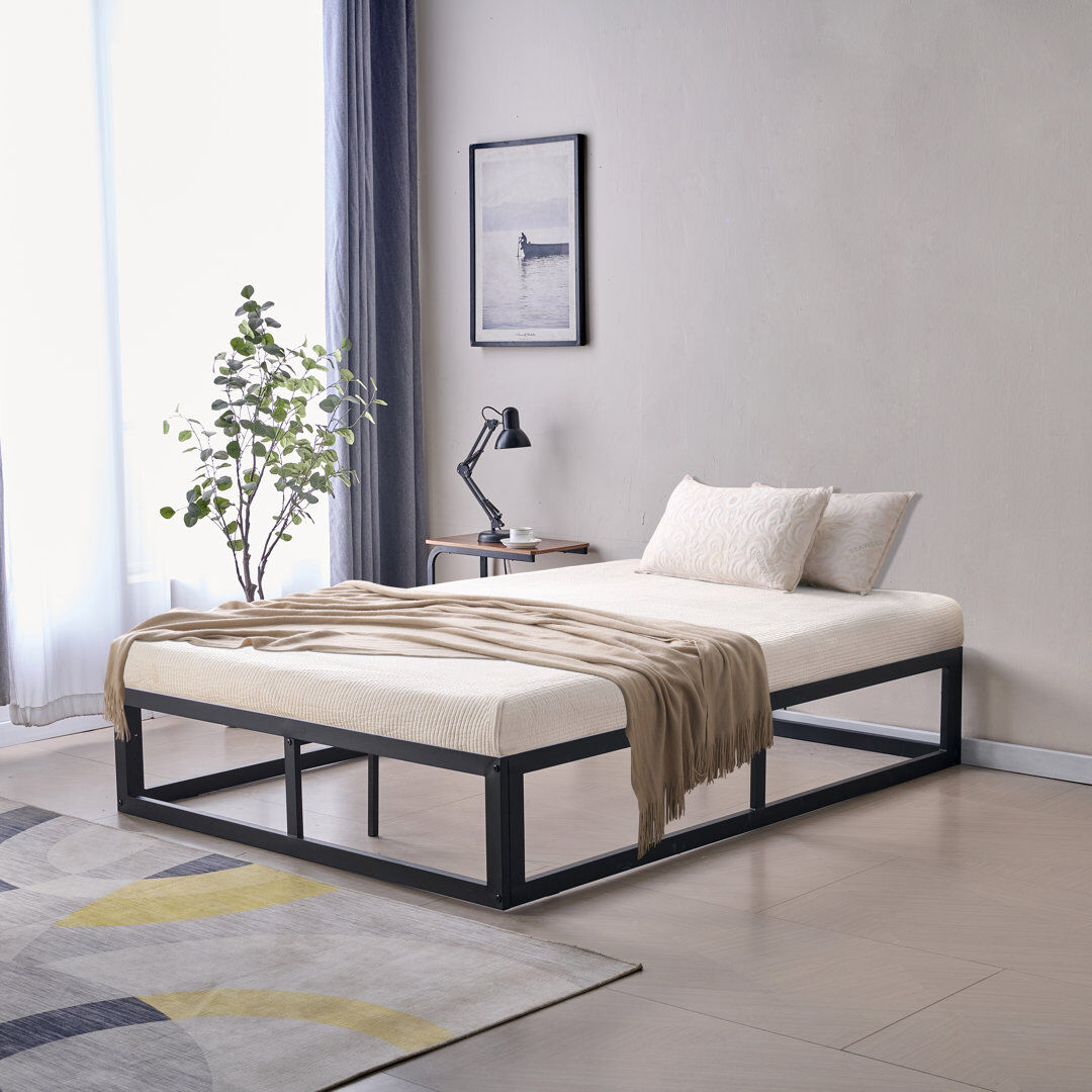 17 Stories Bed Frame Black Double (4'6)