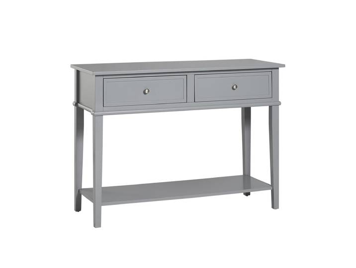 Konsolentisch FRANKLIN massiv/teilmassiv 104 x 40 x 76 cm Grau