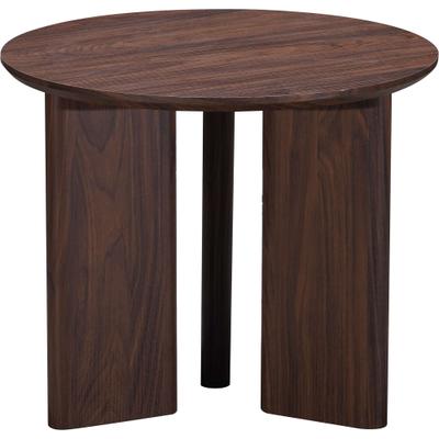 Beistelltisch OTTO HOME "Cassian", walnussfarben, B:50cm H:42cm T:50cm, Tische, Beistelltisch, warme Walnussoptik, außergewöhnliches Kreuzgestell, Ø 50 cm