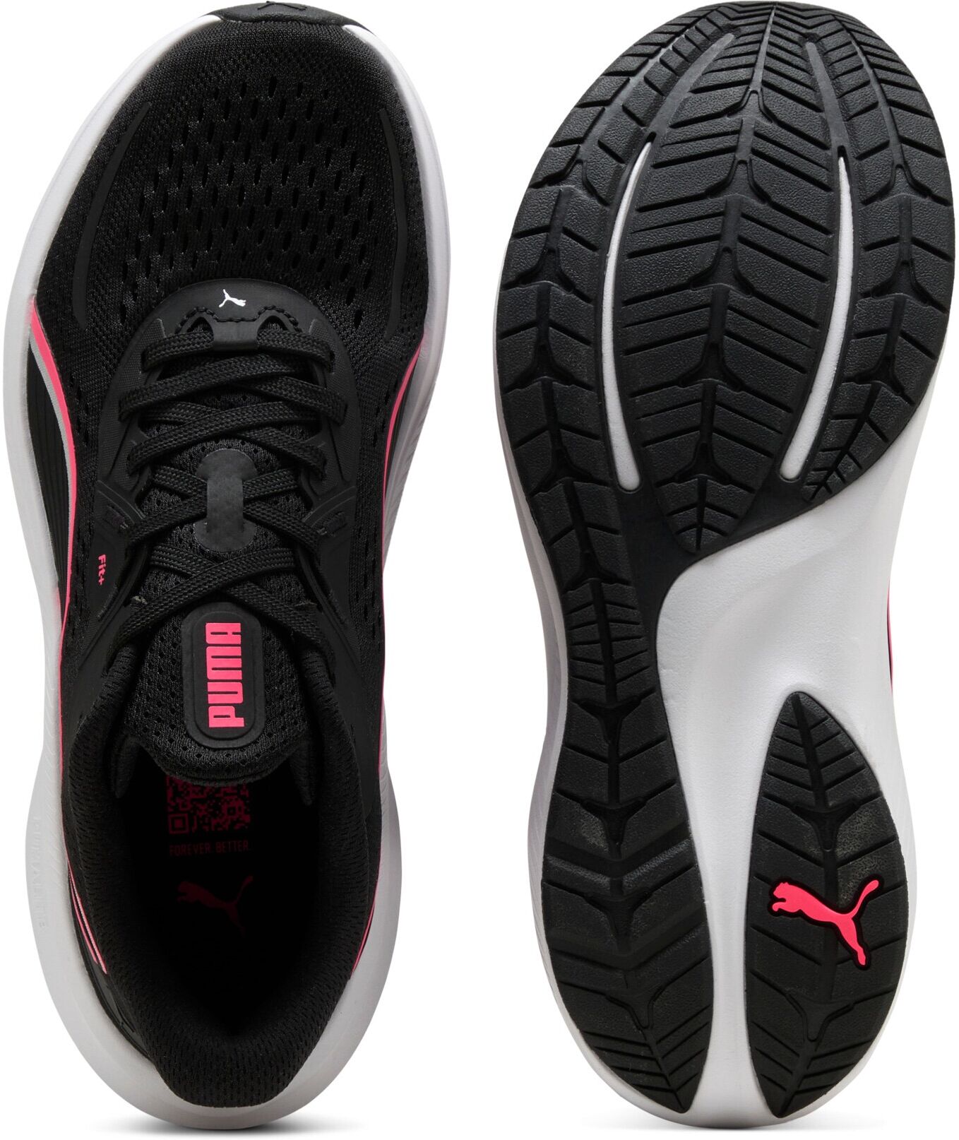 Laufschuh PUMA "SKYROCKET LITE 2", Gr. 42,5, schwarz (puma schwarz, pure pink), Textil, Schuhe Laufschuh, für sportliche Aktivitäten, mit SOFTFOAM+ Innensohle puma schwarz, pure pink 42,5