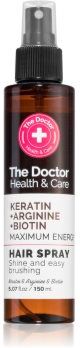 The Doctor Keratin + Arginine + Biotin Maximum Energy condicionador sem enxaguar nutritivo com queratina 150 ml. Keratin + Arginine + Biotin Maximum Energy