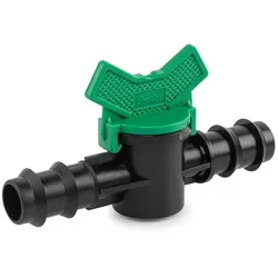 Absperrhahn Kugelhahn 20mm 2x Steckverbinder für PE Rohr Gartenbewässerung Absperrventil Durchflussregler BRADAS DSWZ08-2020L