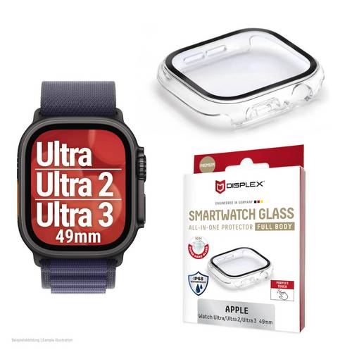 DISPLEX Full Body Displayschutzglas Apple Watch Ultra 49 mm, Watch Ultra 2 49 mm, Watch Ultra 3 49mm 1 St. 02140