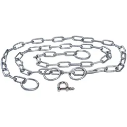 KSB Kette 1.4404 kurzgliedrig, 2 m Haken 1.4301, Schäkel 1.4404, max 200 kg
