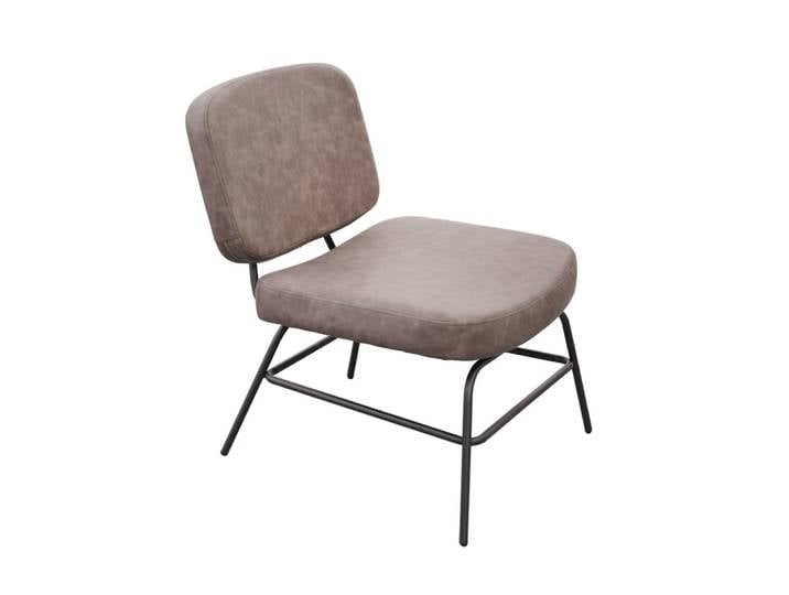 Fauteuil de salon design industriel détroit gris