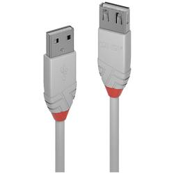 LINDY USB-Kabel USB 2.0 USB-A Stecker, USB-A Buchse 5.00 m Grau Verzinnt 36715