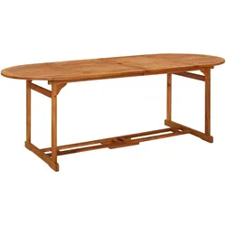 DELUKE Garten-Esstisch SEDO 220x90x75 cm Massivholz Akazie | Gartentisch Holz klappbar Outdoortisch Terrassentisch verstellbar