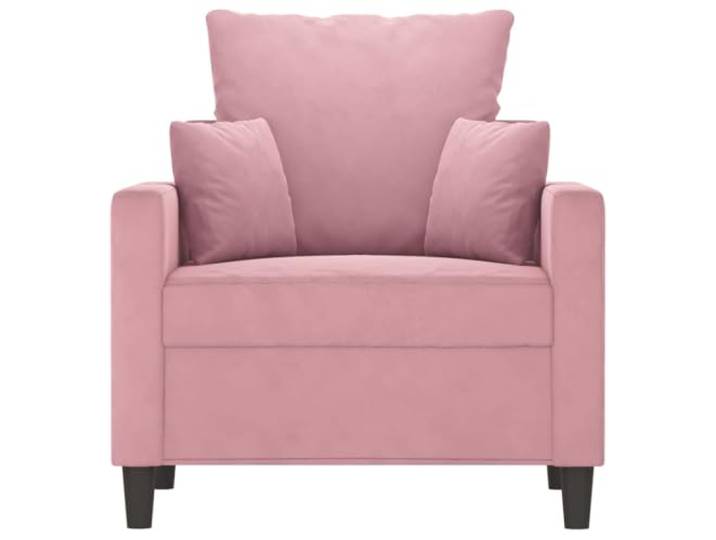 KTHLBRH Sessel Samt Rosa 60 cm Gestell aus Metall, Füllung aus Schaumstoff, Tragkraft 110 kg, für Wohnzimmer