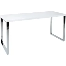 riess-ambiente Schreibtisch WHITE DESK - 140cm weiß Hochglanz Bürotisch modern