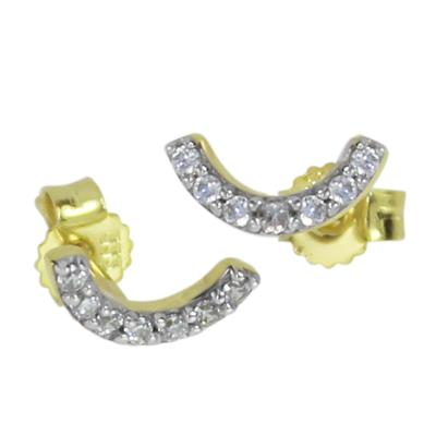 Paar Ohrstecker OSTSEE-SCHMUCK "Ostsee-Schmuck Ohrstecker Brenda Ohrstecker Brenda", gelb, Ohrringe, Damen, 9 x 4mm, Gelbgold 333