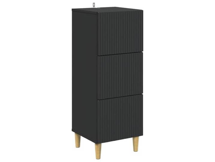 Heofavd Schubladenschrank 33x34,5x90 cm Schwarz Holzwerkstoff Kommode