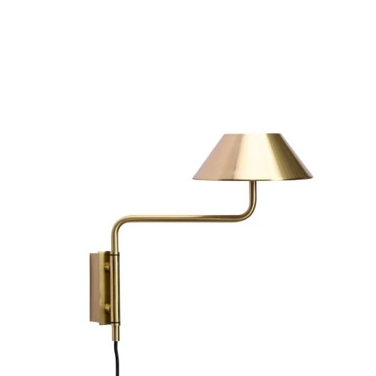 Hübsch Cover LED wandlamp messingkleur met neerwaartse lichtinval