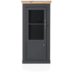 Vitrine   ¦ grau ¦ Maße (cm): B: 72 H: 146 T: 38.0