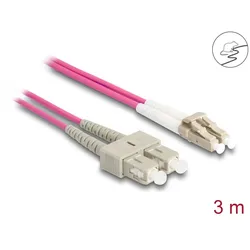 DELOCK LWL Kabel mit Metallarmierung LC Duplex Multimode 3m