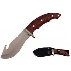 Jagd Survival Messer mit Holzschalen
