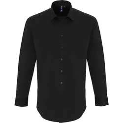 Premier Workwear Herren Popeline Stretch Hemd langarm PR244 black 4XL