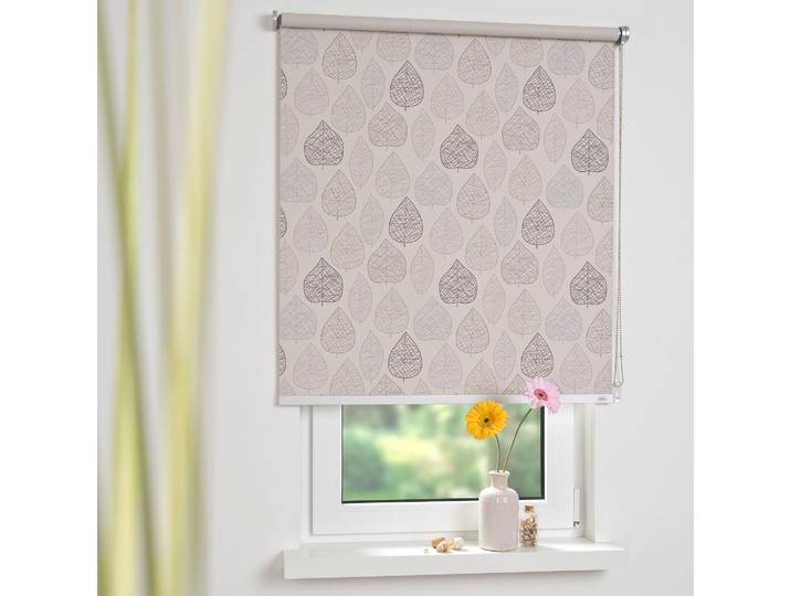 Seitenzugrollo Kettenzugrollo Verdunklung Gr. 1, beige, B:62cm H:180cm, Metall, Polyester, SCHÖNER WOHNEN-KOLLEKTION, Rollos, Seitenzugrollo