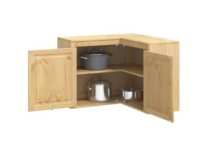 vidaXL Schrank SKI Honigbraun 80 x 80 x 60 cm Massives Kiefernholz