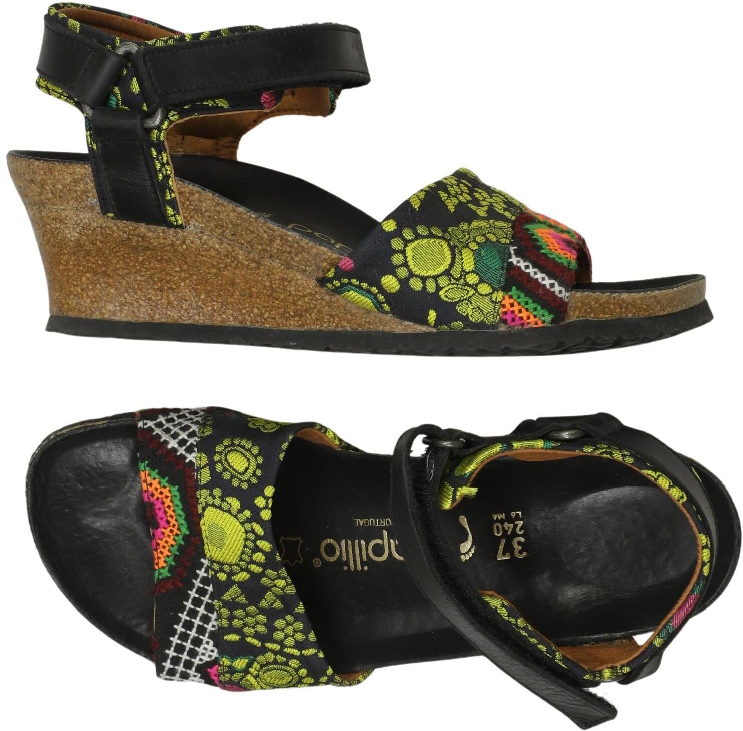 Papillio by Birkenstock Damen Sandalen, Schwarz, Gr. EU 37, kein / Etikett - Second Hand