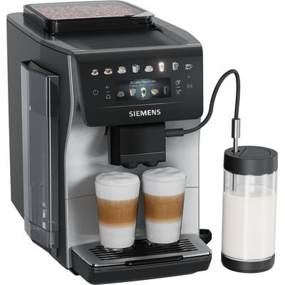 SIEMENS Kaffeevollautomat "TP605EM3", schwarz (edelstahl), B:28,4cm H:37,8cm T:47,2cm, Kaffeevollautomaten, bis zu 10 Favoriten, Doppeltassenfunktion, Keramikmahlwerk, Edelstahl, Kaffeevollautomat