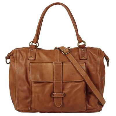 Shopper FORTY "FORTY Damen echt Leder, Made in Italy", Damen, Gr. B/H/T: 46cm x 30cm x 18cm onesize, braun, Leder, Taschen Shopper, echt Leder, Made in Italy