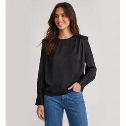 BA&SH für Damen. 1H26CADI Satiniertes Top Cadie schwarz (36), Lässig, Polyester, Langarm