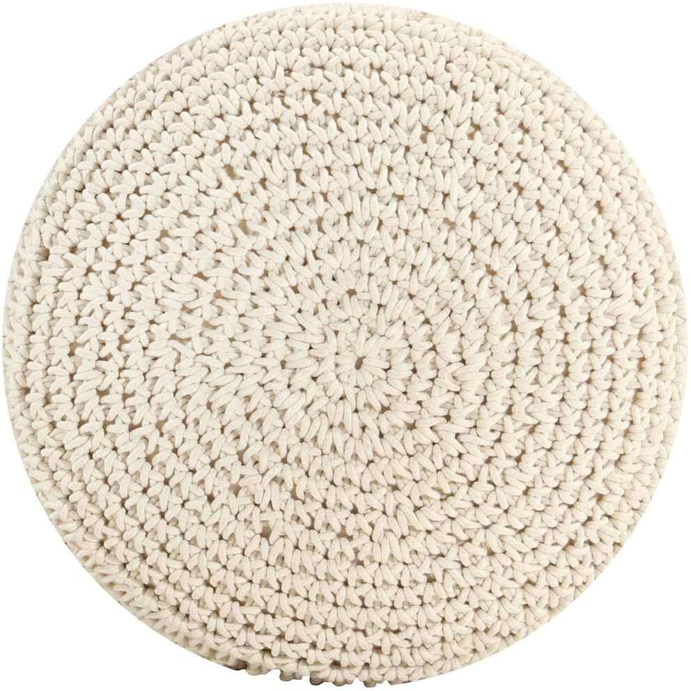 vidaXL Pouf fait à la main en macramé 45x30 cm Coton