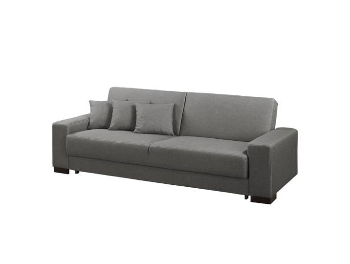 Schlafsofa Grau/Dunkelgrau Webstoff 233 x 83 x 96cm Modern