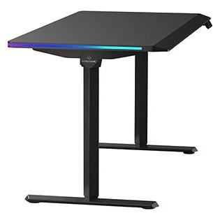 Ultradesk Gaming-Tisch QUEST, 140x70cm, 72-120cm, schwarz-schwarz (UD-QST-FRBB/DTBB)
