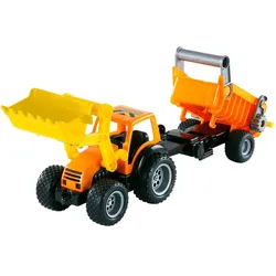 Polesie Traktor mit Frontlader und Anhänger