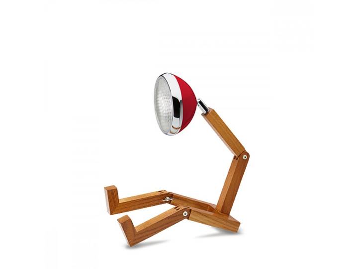 Lampe de table mr. Wattson en bois flash red