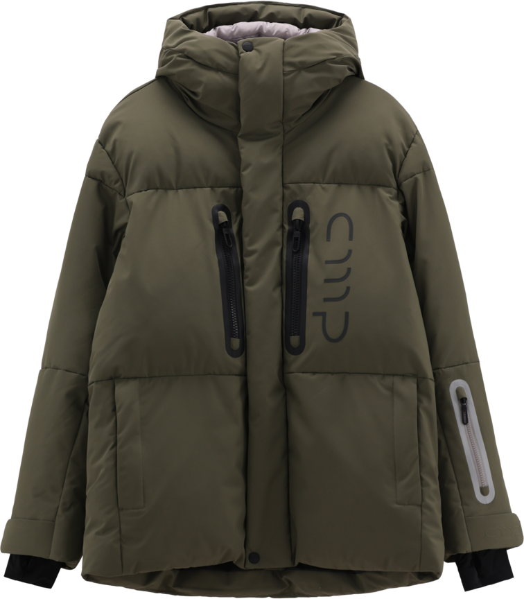Funktionsjacke CMP "MAN JACKET FIX HOOD WITH INNER GAITER", Herren, Gr. S, grün, Web, Obermaterial: 100% Polyester. Futter: 100% Polyester. Wattierung: 100% Polyester, Jacken Funktionsjacke, Oversize-Schnitt grün S