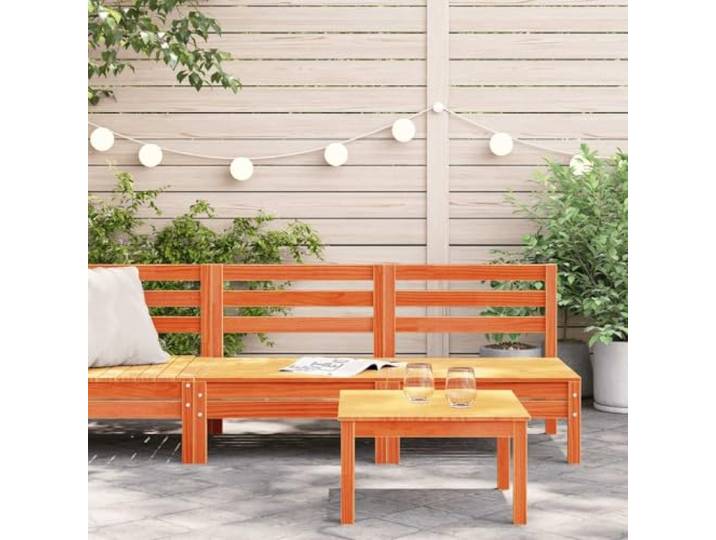 KTHLBRH Sofas ohne Armlehnen, für den Garten, 2 Stück, braun, Wachs Modulares Lattenrost-Design, bequeme Rückenlehne, 110 kg pro Sitz, für Terrasse und Terrasse
