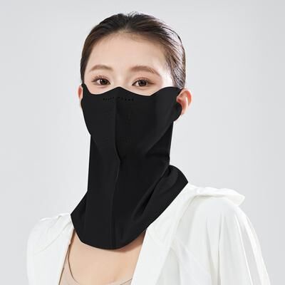 USA Free Shipping Shop UV Shield Ice Silk Face Scarf Mask For Sun Protection And Outdoor Comfort black