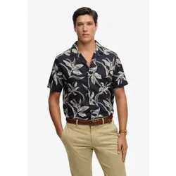 Superdry für Herren. M4011128A Hawaii-Hemd navy (S), Lässig, Modal, Kurzarm, Marine