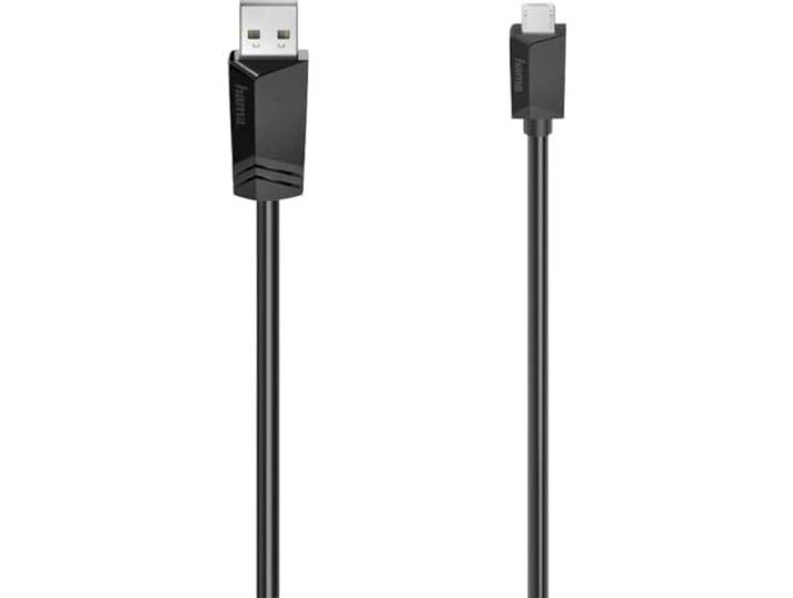 Hama 200607 Micro USB 2.0 Kabel 480Mbps, Zwart, 0.75m