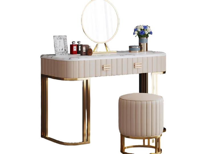 JVmoebel Schminktisch Eleganter Schminktisch mit Spiegel und hochwertiger Holzoberfläche (1-St., Schminktisch, Ohne Hocker), Made in Europa