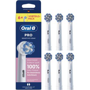 Oral-B Aufsteckbürsten Pro Sensitive Clean, weiß, 6 Stück