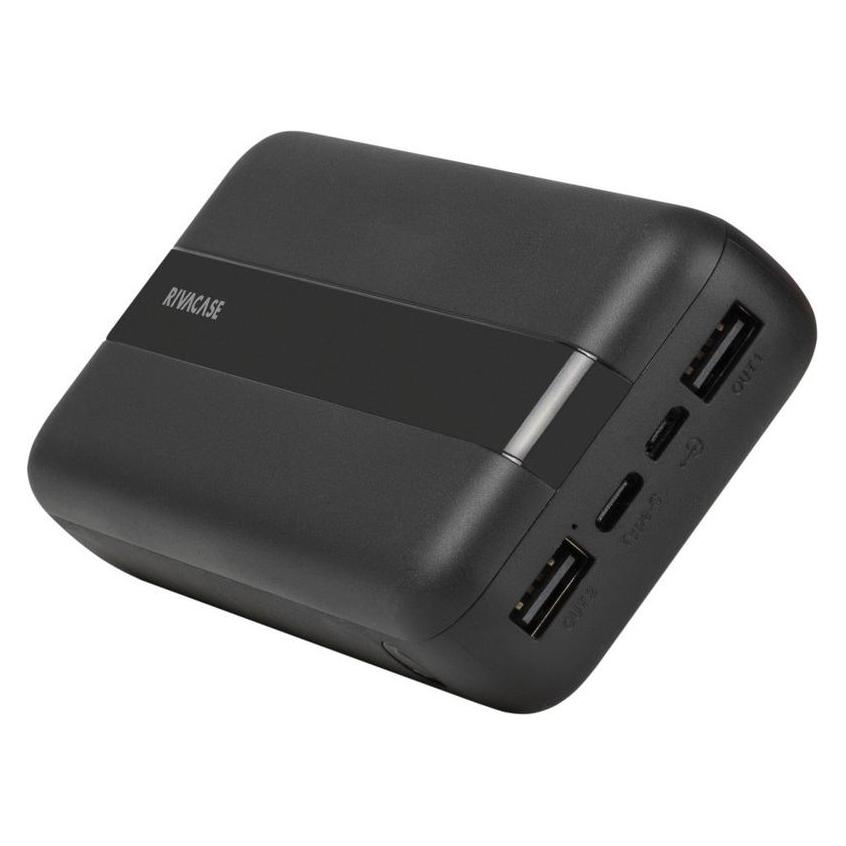 Rivacase VA2081 Tragbarer Lithium-Polymer-Akku (LiPo) 20000 mAh Weiss (20000 mAh, 10 W, 74 Wh) (VA2081 BLACK)