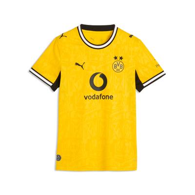 Fußballtrikot PUMA "BVB HOME JERSEY REPLICA W", Damen, Gr. L, gelb (faster gelb, puma schwarz), Web, Obermaterial: 100% Polyester, bedruckt, regular fit normal, Rundhals, Trikots Fußballtrikot, mit DryCELL Technologie, atmungsaktiv, mit...