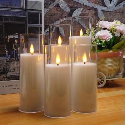 Uplift Treasures Classic White Flameless LED Candle Set With Remote Control 5 Piece Classic White Flameless LED Candle Set With Remote Control 5 Piece