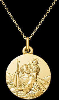 Edenly Medaille Saint Christophe â€“ 9 Karat Gelbgold