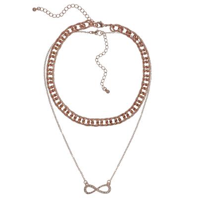 Kette mit Anhänger STEUER "39+53cm", rot, Halsketten, Damen, 53cm, Metall, L: 53, glänzend