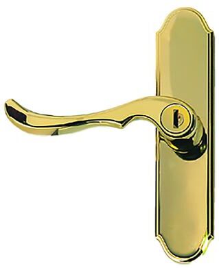 Larson M2 Mortise Handle with Key For Solid Core Doors Brass - Single Item
