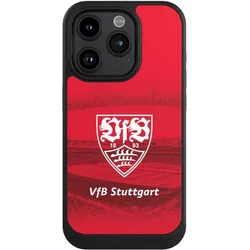Nivocase Hülle für Apple iPhone 15 Pro Handyhülle NIVOcore Case Schwarz Offizielles Lizenzprodukt Stadion (Apple iPhone 15 Pro), Smartphone Hülle, Schwarz
