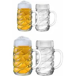 BIERKRÜGE Diamond transparent 4er Set